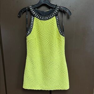 Frank Lyman Design Lime and Black Embellished Tunic Sz 4